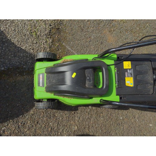 27 - Tooltronix electric lawnmower (cable has been removed due to damage, this will require repair by com... 