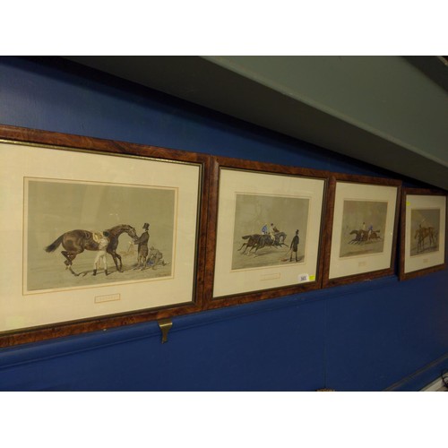 365 - J.F Herring snr. four framed partially hand coloured lithographs of race horses, 43 x 35cm