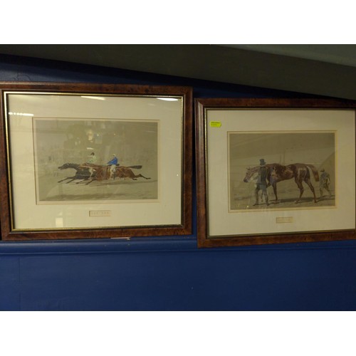 365 - J.F Herring snr. four framed partially hand coloured lithographs of race horses, 43 x 35cm