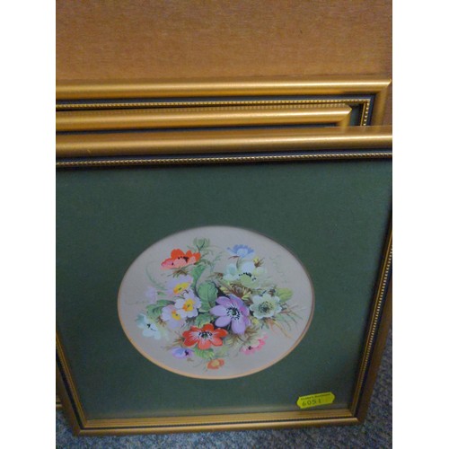 397 - Collection of framed artworks including eight floral illustrations by A.Lomas and a signed limited e... 