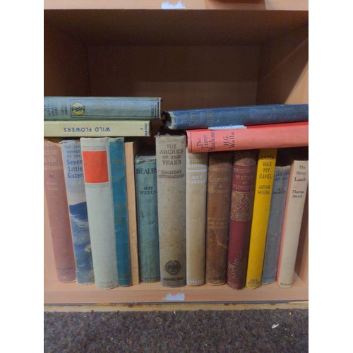 409 - Two cubes of assorted literature books inc, authors such as Robert Louis Stevenson, HG Wells etc..,&... 