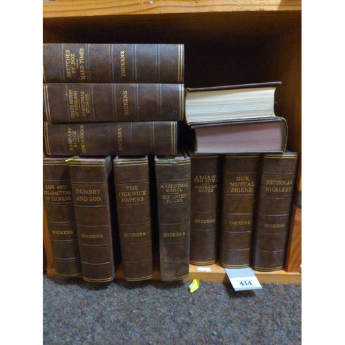 414 - Collection of twelve Charles Dickens bound novels.