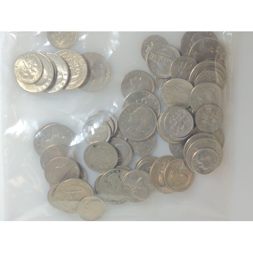 491 - Box of mixed British and world coins, gross weight including box 6.4kg