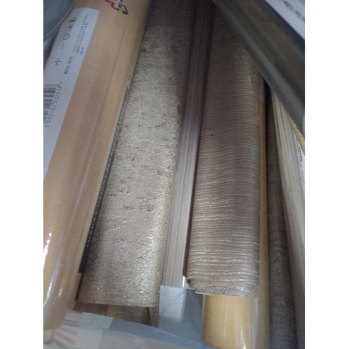 272 - large assortment of new and part rolls of wallpaper & Fablon