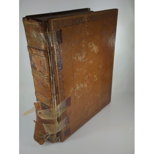 417 - Leather bound copy of the Holy Bible Vol 1 Oxford dated, 1818