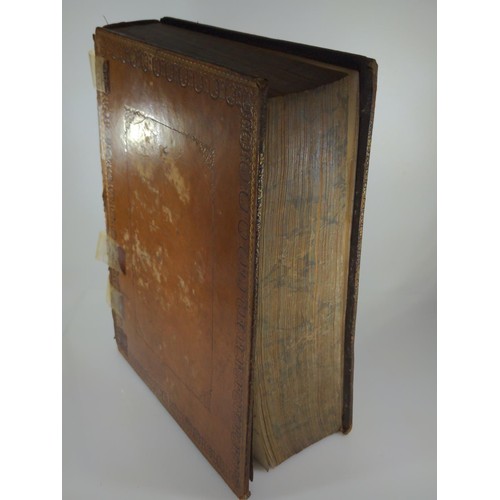 417 - Leather bound copy of the Holy Bible Vol 1 Oxford dated, 1818