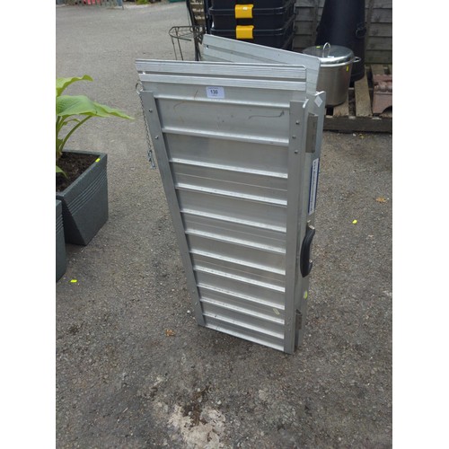 130 - Pair of aluminium folding ramps. Length 91cm