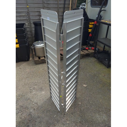 134 - Set of aluminium folding ramps. 122cm long