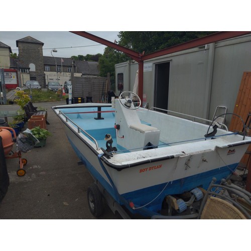 1 - 4.2m AquaJeep, double skin GRP lined boat with trailer which is in good working order.