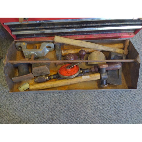 231 - Large quantity of tools inc sockets & spanners, in 2 metal tool boxes