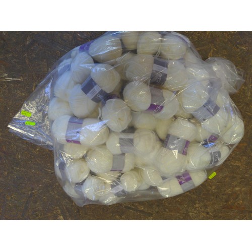 235 - 50 x 25gm balls of white Crea yarn20