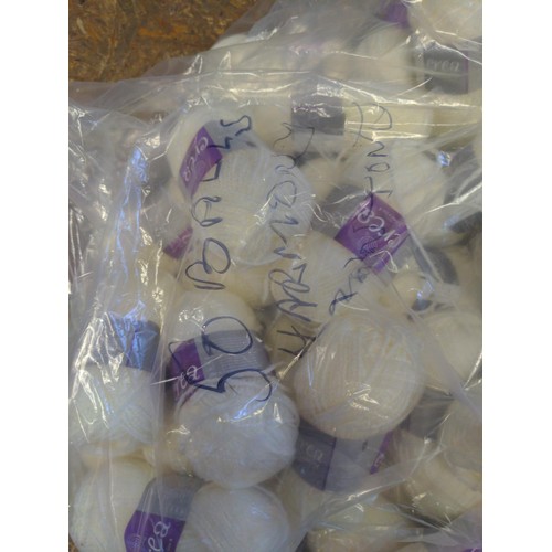 235 - 50 x 25gm balls of white Crea yarn20