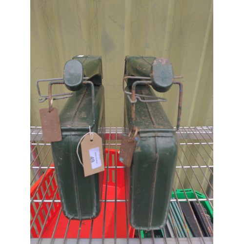 49 - 2 vintage Eversure petrol cans