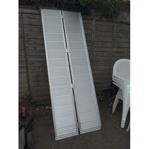 62 - Set of 7ft aluminium ramps.