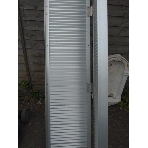 62 - Set of 7ft aluminium ramps.