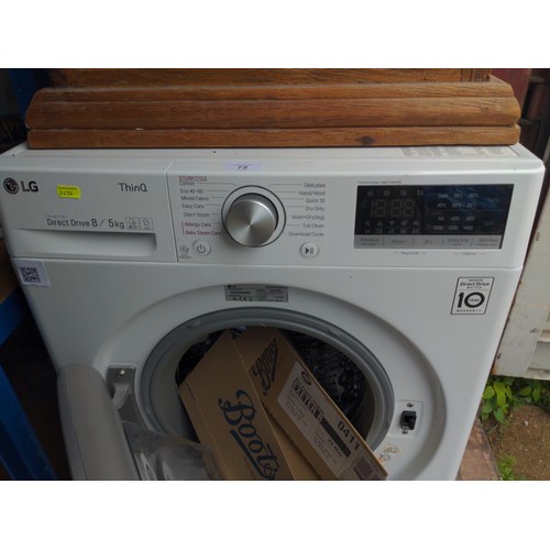 72 - LG ThinQ Inverter Direct Drive 8/5 kg S/no 103PWZZM8269Washing Machine