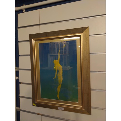 Framed print Reaching For The Moon Edward Mason Eggleston. 39cm x 49cm.