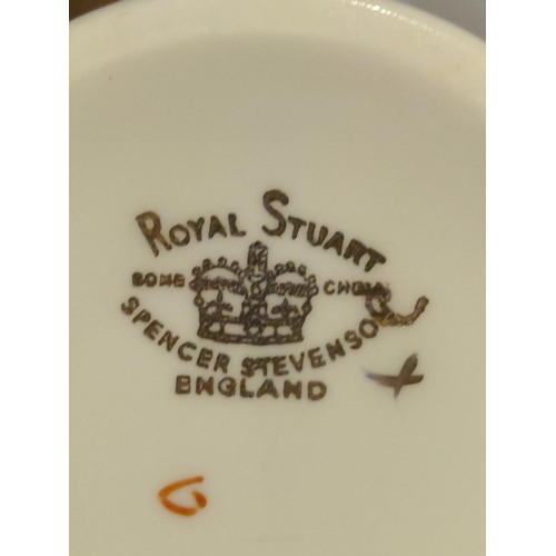 586 - Royal Stuart tea set with cake plate milk jug and sugar bowl