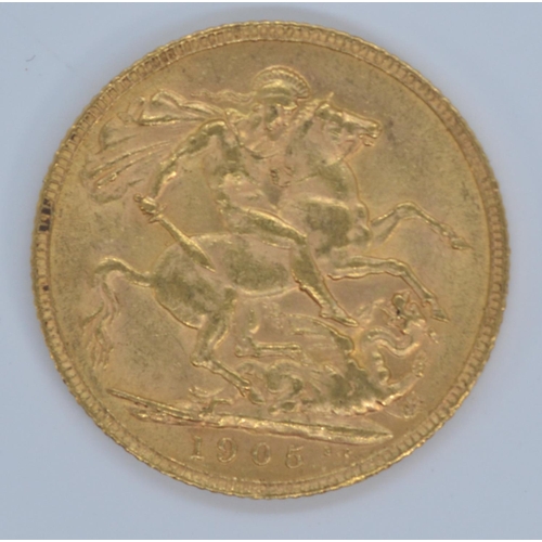 17 - 1905 Edward VII full sovereign