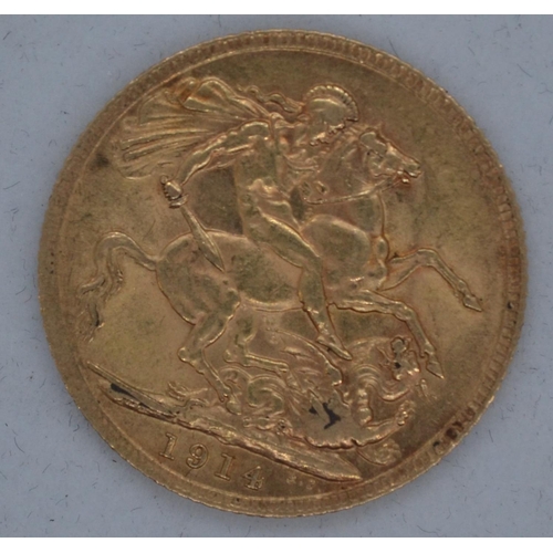 23 - 1914 George V full sovereign