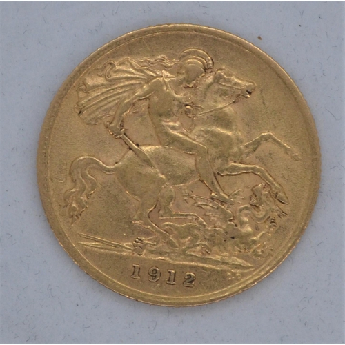 24 - 1912 George V half sovereign