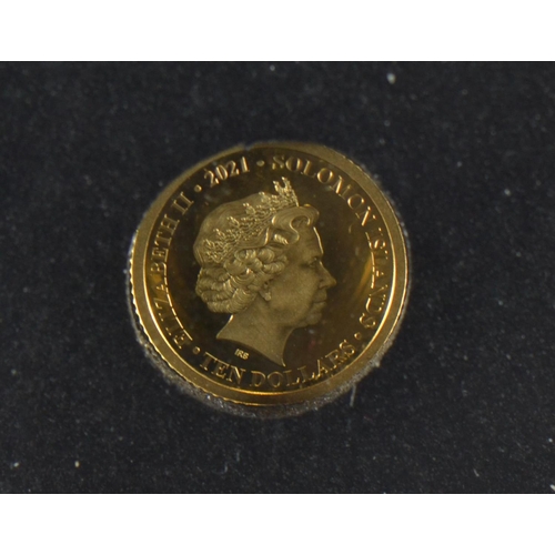 42 - Two Elizabeth II 24ct gold 0.5 gram proof coins, including: 2021 Elizabeth II 95th Birthday and 2020... 