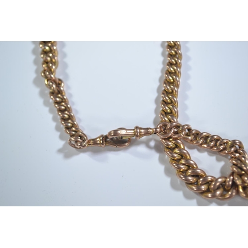 101 - 9ct gold belcher chain with T-bar, gross weight 22.92 grams