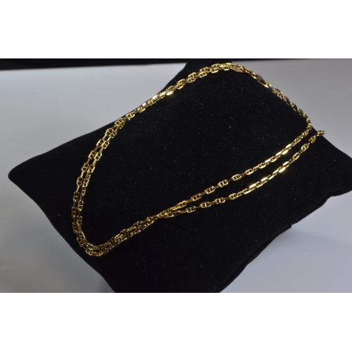 104 - 9ct gold anchor link neck chain, circumference 450mm, 3.08 grams