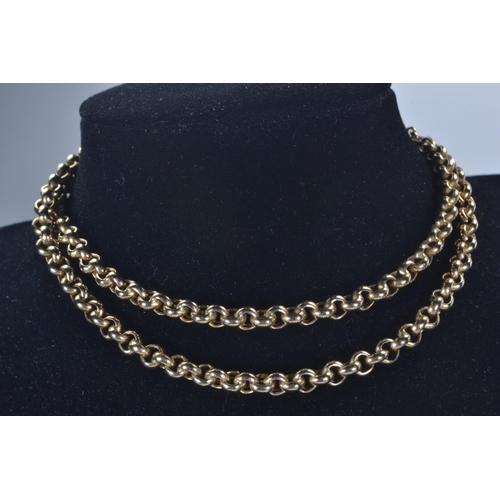 105 - 9ct gold belcher chain, circumference 600mm, 17.7 grams