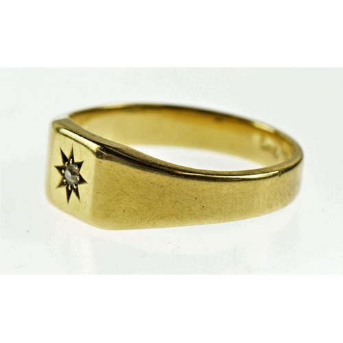 124 - 18ct gold and diamond ring, hallmarked Birmingham 1945, size U1/2, gross weight 7.5 grams