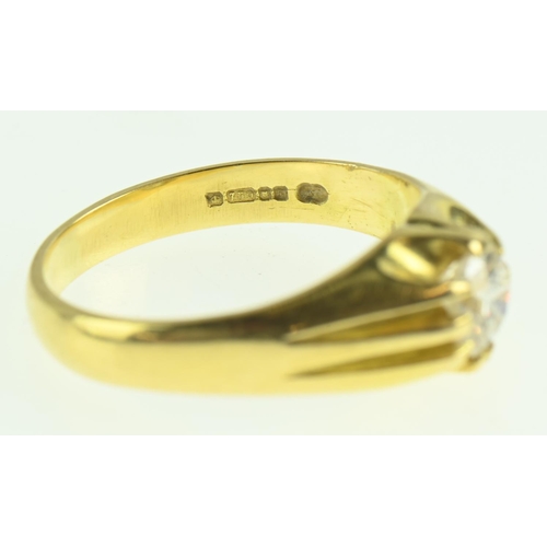 162 - 18ct gold and diamond solitaire ring, diamond diameter approx. 4mm, size N, gross weight 5.38 grams