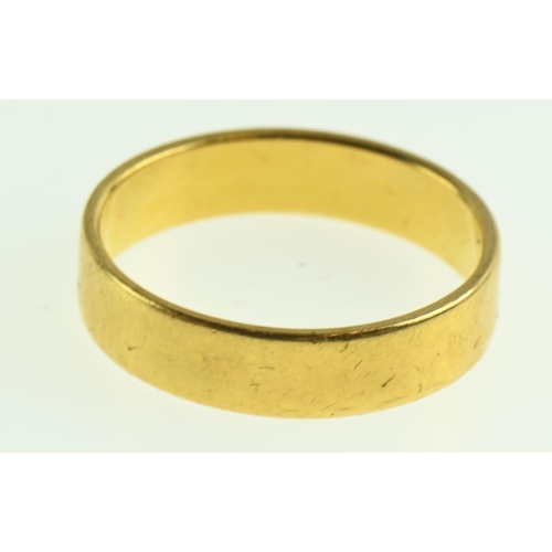 220 - 22ct gold band ring, size M1/2, 4.25 grams