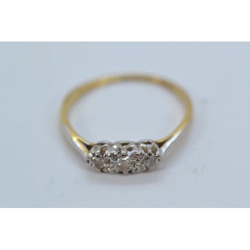 167 - 18ct gold and diamond ring, size J1/2, gross weight 1.47 grams, together with a 9ct gold signet ring... 