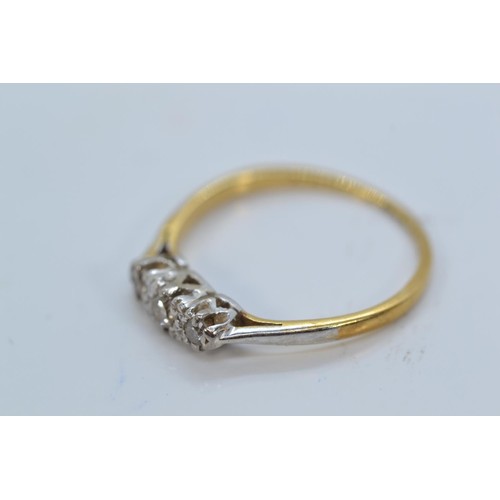 167 - 18ct gold and diamond ring, size J1/2, gross weight 1.47 grams, together with a 9ct gold signet ring... 