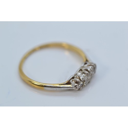 167 - 18ct gold and diamond ring, size J1/2, gross weight 1.47 grams, together with a 9ct gold signet ring... 