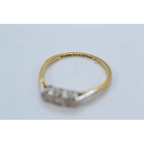 167 - 18ct gold and diamond ring, size J1/2, gross weight 1.47 grams, together with a 9ct gold signet ring... 