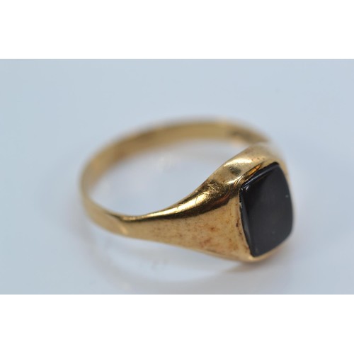 167 - 18ct gold and diamond ring, size J1/2, gross weight 1.47 grams, together with a 9ct gold signet ring... 