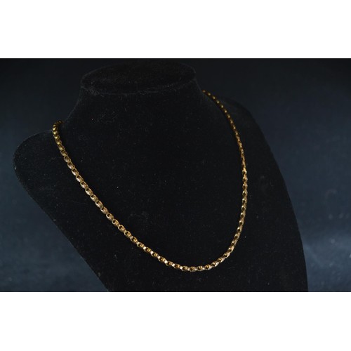 179 - 9ct gold neck chain, circumference 420mm, 9.85 grams