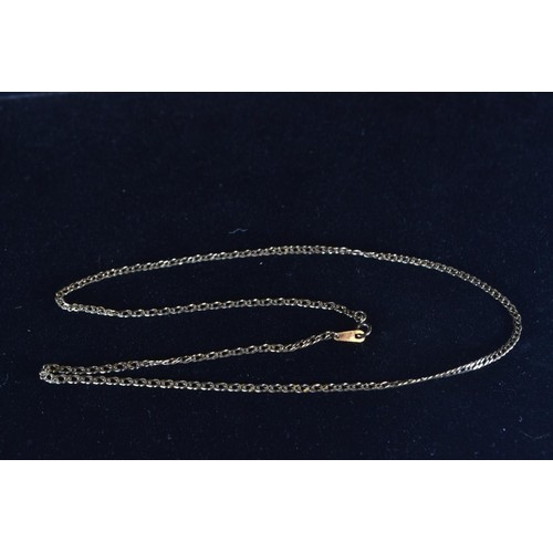 184 - Three 9ct gold neck chains and a 9ct gold St Christopher pendant, together with a yellow metal chain... 