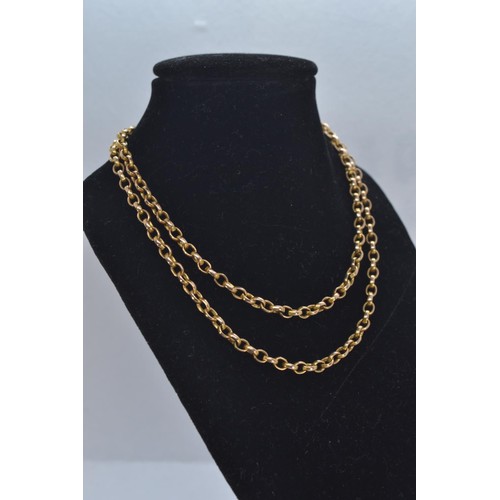 97 - 9ct gold belcher link neck chain, circumference 515mm, 12.85 grams