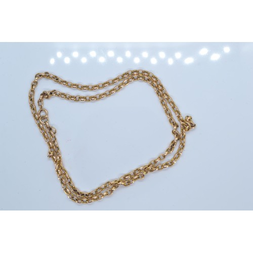 97 - 9ct gold belcher link neck chain, circumference 515mm, 12.85 grams