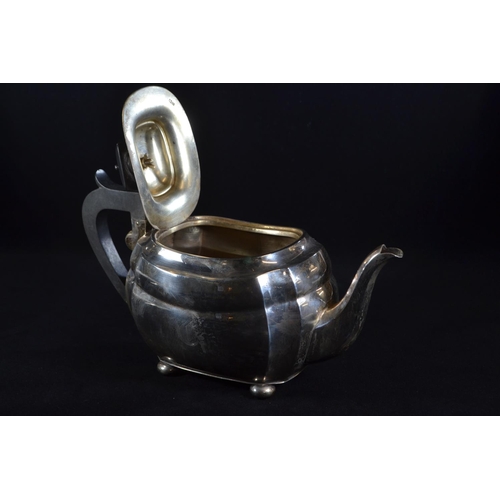 325 - Silver four piece tea set, S Blanckensee & Son Ltd, Chester 1932, comprising a teapot, hot water... 