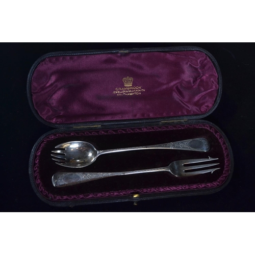 326 - Two Victorian silver fork and spoon sets, makers Martin, Hall & Co and Josiah Williams &... 