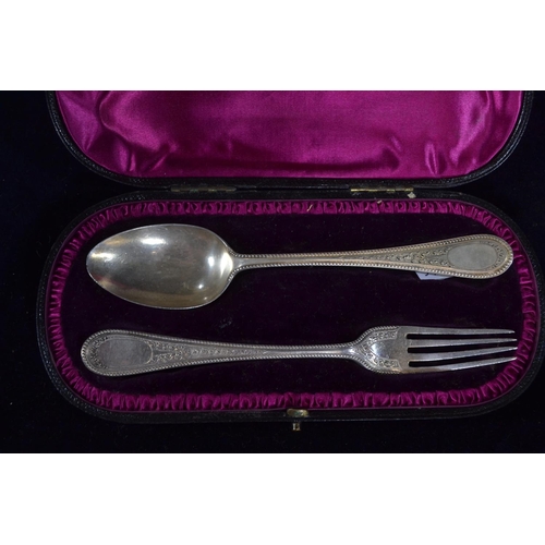 326 - Two Victorian silver fork and spoon sets, makers Martin, Hall & Co and Josiah Williams &... 