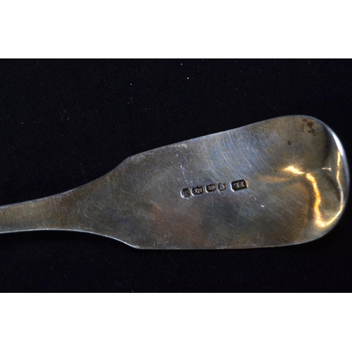 332 - Large early Victorian silver fiddle pattern ladle, John Langdon of Plymouth, Exeter 1838, lengt... 