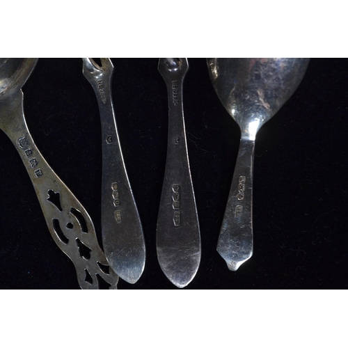 337 - Pair of silver honey spoons, Roberts & Belk, Sheffield 1930 & 1931, initialled, togethe... 