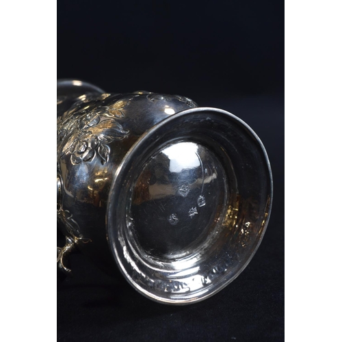 342 - George II silver baluster shaped tankard, William Shaw & William Priest, London 1756, later... 