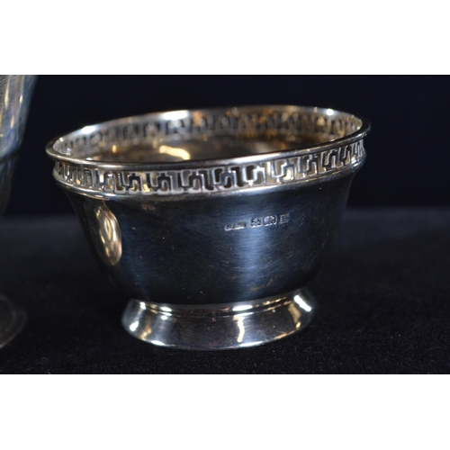 370 - Silver sauce boat, William Neale & Son, Birmingham 1933, with scroll handle, length 15cm, togeth... 