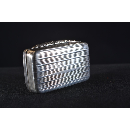 374 - William IV silver snuff box, TS, Birmingham 1835, 5.5cm wide, 45.25 grams