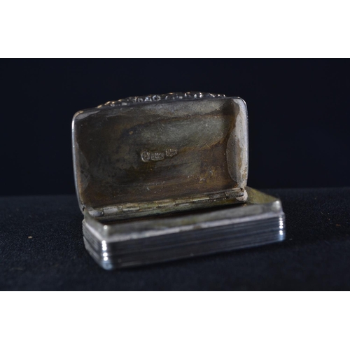 374 - William IV silver snuff box, TS, Birmingham 1835, 5.5cm wide, 45.25 grams